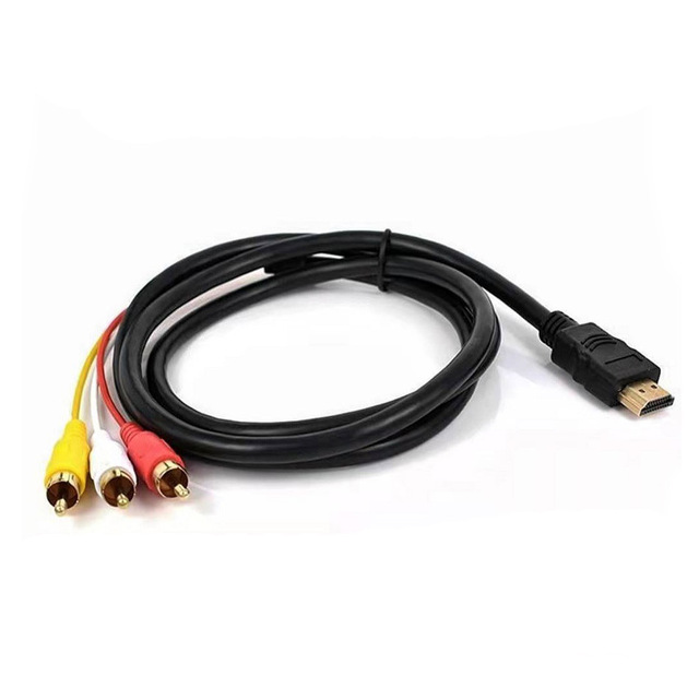 High Quality Gold Plated Tinned Copper Male to 3 RCA AV Converter 1.5m Adapter Cable