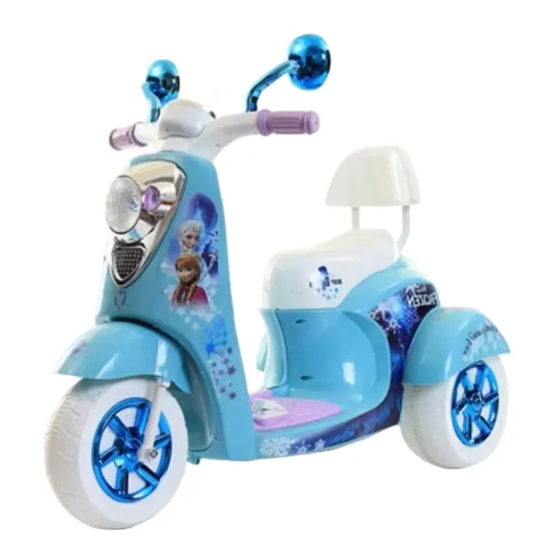 أفضل هدية للفتيات والأطفال دراجة كهربائية للأطفال إلسا ذات تصميم جميل تعمل بالبطارية لعبة بلاستيكية للجنسين من مادة بولي بروبيلين