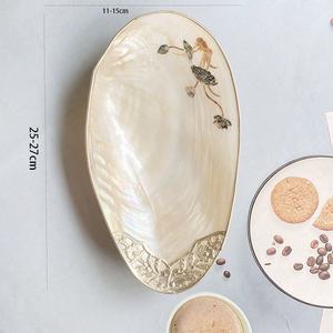 Offre Spéciale 25-27cm géant naturel perle coquille plaque Style nautique <span class=keywords><strong>plat</strong></span> décoratif pour la maison ange bijoux plateau pour la décoration de la maison - Product Image 3