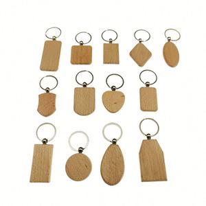 Ys65 Custom Logo Wood Key Chains Beech Timber Keychain Sublimation Wooden Key Chains Sublimation Blanks for Laser Engraving Logo - Product Image 2
