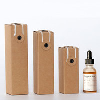 Boîte d'emballage en papier kraft brun Huile essentielle Aromathérapie Cosmétique Pommade médicamentée Parfum Boîtes cadeaux rectangulaires recyclées
