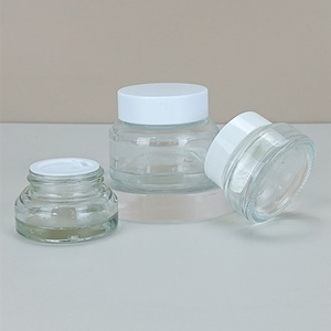 Glass Oblique Shoulder Cream Jar 15g 30g 50g 100g Slant Shoulder Empty Glass Jar for Skincare Beauty - Product Image 2