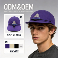 Casquettes de baseball personnalisées à séchage rapide avec cordon de serrage, broderie « Moon Landing », 5 panneaux, visière plate, pour l'extérieur – Vente directe usine OEM