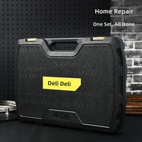 Kit d'outils d'électricien Deli pour la maison et la télécommunication avec multimètre, boîte à outils de réparation électronique, matériel portable