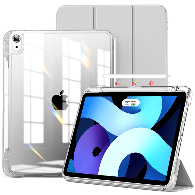 Sliding Case with Premium Tri-fold PU Leather Cover for iPad Air 4th/5th Generation 10.9-inch/ Air 11-inch(2024/2025)