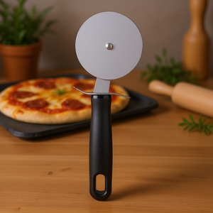Cortador de Pizza de 3 Pulgadas, Acero Inoxidable, Mango Ergonómico Negro, para Herramientas de Repostería - Product Image 2
