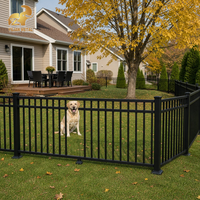 Panneau de clôture en aluminium noir pour piscine extérieure, barrière de sécurité pour jardin, résistant à la rouille, revêtement en poudre, fabrication OEM personnalisée en Australie