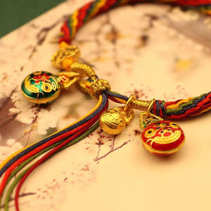Pulsera Samsara de Feng Shui Hecha a Mano, Joyería Religiosa, Regalos para Mujeres y Hombres, Pulsera de Cuerda Colorida con <span class=keywords><strong>Bestia</strong></span> Dorada que Inhala Oro - Product Image 4