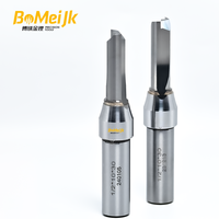 BoMeiJK Mata Bor Router TCT 2 Mata Pisau Lurus Kelas Industri, Pemotong Karbida Tugas Berat untuk Pengerjaan Kayu ODM/OEM Sudut Helix 45
