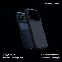 Coque magnétique antichoc en TPU et PC avec revêtement velours pour iPhone 17 Series, protection amortissante, chargement magnétique puissant, vente en gros OEM/ODM/Marque privée