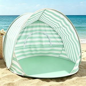 Carpa de Playa de Apertura Rápida, Sombrilla de Gran Espacio, Carpa Infantil para Interiores/Exteriores, para Acampar en Verano, Jardín, Playa, Hecha de Poliéster - Product Image 1