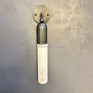 Applique murale italienne simple en cuivre albâtre LED haut <span class=keywords><strong>de</strong></span> gamme <span class=keywords><strong>pour</strong></span> <span class=keywords><strong>salle</strong></span> <span class=keywords><strong>de</strong></span> <span class=keywords><strong>bain</strong></span> chambre chevet <span class=keywords><strong>miroir</strong></span> cosmétique hall escalier couloir - Product Image 1