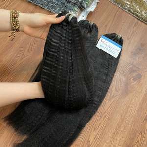 Nuevo Paquete de textura Oferta Producto caliente Extensión de cabello Trama recta rizada al vapor Gran cantidad Cabello vietnamita - Product Image 3