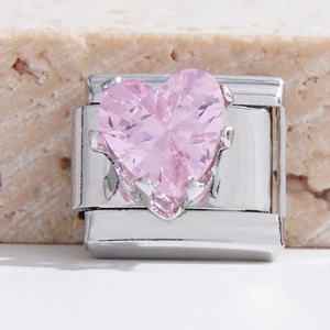 Wholesale High Quality Trendy DIY <b>Crystal</b> Rhinestone Charm <b>Bracelet</b> with Enamel Diamond and Italian Charms Gold Plated - Product Image 5