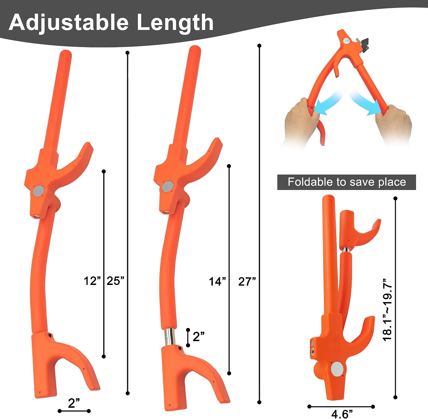 Hongseen AK289 Foldable Steering Wheel Lock - Universal Car Anti-Theft Security Device