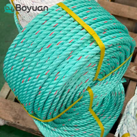 Corde en polypropylène (PP) agricole à 3 brins de 6 mm, haute résistance, résistante aux intempéries, couleur blanche, pour l'emballage et l'agriculture