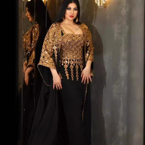 Abaya de Luxe Marocain Kaftan à Paillettes et Diamants Robe Musulmane <span class=keywords><strong>Africaine</strong></span> Tendance Caftan Robe de Soirée Boubou Robe Djellaba - Product Image 4