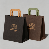 Sacs de courses en kraft recyclables robustes et personnalisables avec poignées en corde plates – Fournisseur d'usine pour les industries du vêtement et de la chaussure