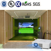 Tente de clôture de simulateur de golf chapiteau de tir de golf portable pour événements sportifs avec écran