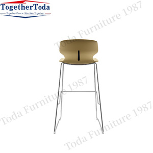 Silla Nórdica Moderna para Cocina de Restaurante, Taburetes Altos de Hierro, Silla de Barra para Hogar, Cafetería, Silla con Respaldo, Muebles Modernos de Plástico - Product Image 5