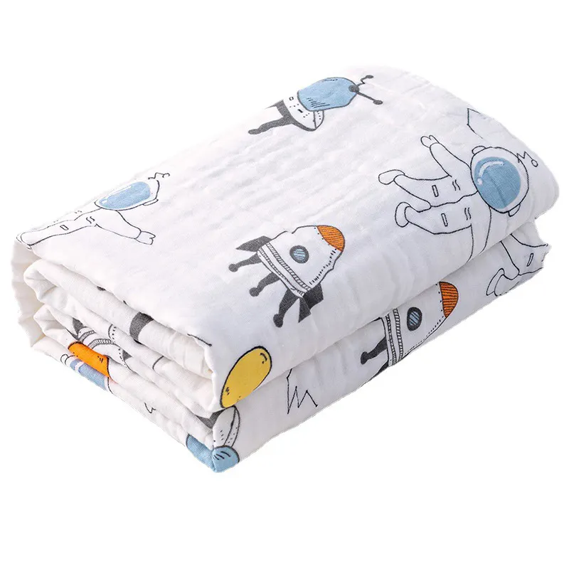 Harga selimut bedong Muslin bayi 100% harga katun komersial grosir selimut bayi selendang dan selimut bayi