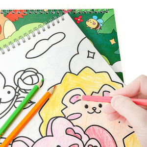 Livre <span class=keywords><strong>de</strong></span> <span class=keywords><strong>dessin</strong></span> personnalisé <span class=keywords><strong>de</strong></span> 100 pages imprimé pour les filles <span class=keywords><strong>de</strong></span> six ans magnifiquement à motifs pour les enfants apprennent à laisser du papier <span class=keywords><strong>de</strong></span> couleur graffiti vierge - Product Image 4