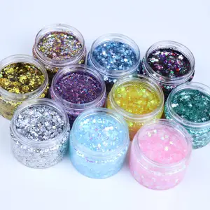 Cosmetic Holographic Christmas Peel-off Chunky Glitter gel for makeup Decoration