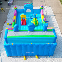 Grand château gonflable pour enfants, aire de jeux extérieure, maison de rebond gonflable, toboggan, parcours d'obstacles, jouet gonflable