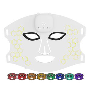 Masker terapi listrik pintar, anti Penuaan, TERAPI leher wajah, lampu led inframerah merah biru, terapi, nirkabel, untuk wajah jerawat - Product Image 1