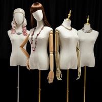 Mannequin Buste Femme pour Robe de Mariée, Tissu en Lin Blanc, pour Présentoir de Vitrine de Magasin de Vêtements