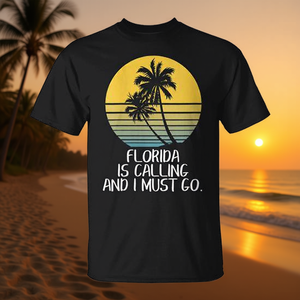 Camiseta 'Florida Is Calling Must Go' para amantes de Florida, ideal para vacaciones en la playa - Product Image 3