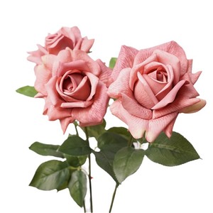 Vente en gros de fleurs artificielles de haute qualité, roses artificielles au toucher <span class=keywords><strong>r</strong></span>éel, pour la photographie de mariage, la décoration de la maison - Product Image 5