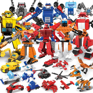 <span class=keywords><strong>Jouet</strong></span> de puzzle d'assemblage en gros, robot transformable, blocs de petites particules, cadeau - Product Image 1