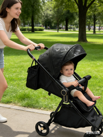Poussette bébé réversible en gros, cadre en alliage d'aluminium doré, design pliable, tissu en lin 300D, charge 20KG