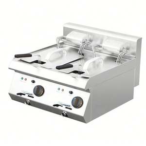 เครื่องทอดแก๊สเชิงพาณิชย์แบบถังเดี่ยว ความจุน้ำมัน 10 ลิตร ผลิตจากสแตนเลสคุณภาพสูง ขนาด 400 มม. ได้รับการรับรองมาตรฐาน CE อุปกรณ์ครัวสำหรับทอด - Product Image 5