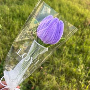 Tulipanes de Flores Hechos a Mano, Regalos Románticos para el Día de la Madre, Tulipanes Rosados de Papel para Manualidades, Regalo para el Día de San Valentín o Bodas - Product Image 5