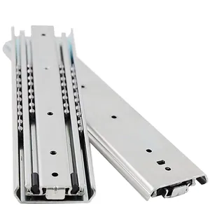 Full Extension 71mm Rail Telescopic Channel Clod Rolled Steel Bottom Mount Fold Telescopic Slider