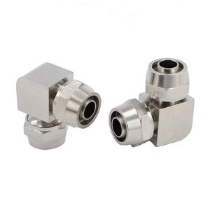 Phụ Kiện Không Khí Khí Nén <span class=keywords><strong>2</strong></span> Cách Khuỷu Tay 90 Độ Brass Nickle Mạ Đẩy Trong Kết Nối Nhanh Chóng Brass Khí Nén Phụ Kiện Đường Ống - Product Image 5