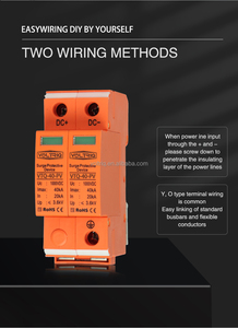 เครื่องป้องกันไฟกระชากสำหรับระบบโซลาร์เซลล์พลังงานแสงอาทิตย์ระบบ1000VDC 500VDC ได้รับการรับรองจาก ROHS CE 40A 63A - Product Image 5