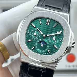 Reloj de Hombre PP 57401 con Esfera Verde Oliva, Diseño Clásico en Forma de Almohada, Manecillas Luminosas, Visualización de Fase Lunar y Función de <span class=keywords><strong>Reserva</strong></span> de Marcha - Product Image 3