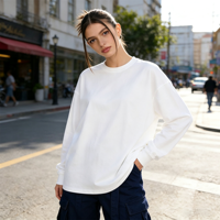 AMCLEVER 2026 T-shirts longs pour hommes DTG DTF, Chemises à manches courtes unisexe Streetwear, Impressions artistiques DTG DTF, Impression sur soie, Personnalisation OEM