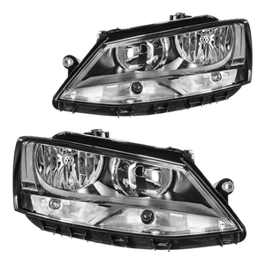 Phares de voiture pour <span class=keywords><strong>VW</strong></span> Jetta 2012-2018, lentilles transparentes, boîtier noir - Product Image 1