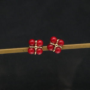 <span class=keywords><strong>Orecchini</strong></span> da donna Bodai GE1326E con perle finte e <span class=keywords><strong>corallo</strong></span>, novità 2023, design coreano semplice, placcatura <span class=keywords><strong>color</strong></span> oro con preservazione, 18k - Product Image 1