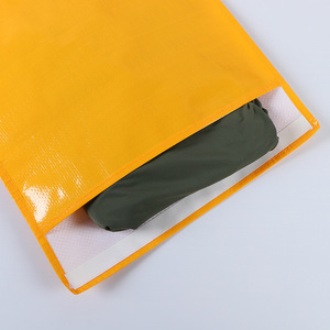 ถุงผ้าทอหนานยี่ 30x40 ซม. สีเหลือง ถุงพลาสติกหนาสำหรับบรรจุเสื้อผ้าแบบปิดผนึกเองได้ - Product Image 1