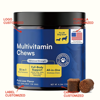OEM Advanced 23-en-1 Friandises multivitaminées pour chiens Force Avancée Soutien Complet du Corps Articulations Intestins Peau Cœur Cerveau Immunité Foie de Porc