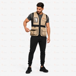 Gilet de sécurité haute visibilité pour hommes Tiierwear, en polyester certifié CE, avec poches, design tendance et protection optimale - Product Image 3