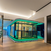 Cabane Apple Intelligente de Luxe de 20 pieds, Maison Préfabriquée en Acier à 2 Chambres avec Cuisine pour une vie en capsule spatiale, idéale pour les Villas de Luxe et l'Utilisation en Bureau