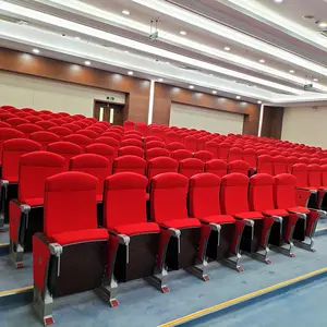 Commercial Furniture Folding Wooden Conference Chairs Theater Church Auditorium Chair