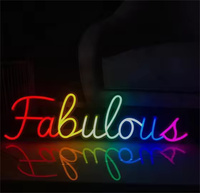 Neon Sign LED Kustom Tanpa Minimum Order, Logo LED Besar, Lampu Neon Sayap Malaikat Akrilik untuk Dinding