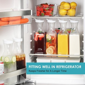Rõ Ràng Nhựa Bình Sữa <span class=keywords><strong>Jug</strong></span> 1.5 Lít Chai Nhựa Nước Trái Cây Trọng Lượng Nhẹ Nước Jar Bình Bình Bình Dispenser Với Cao Su Lật Nắp - Product Image 2
